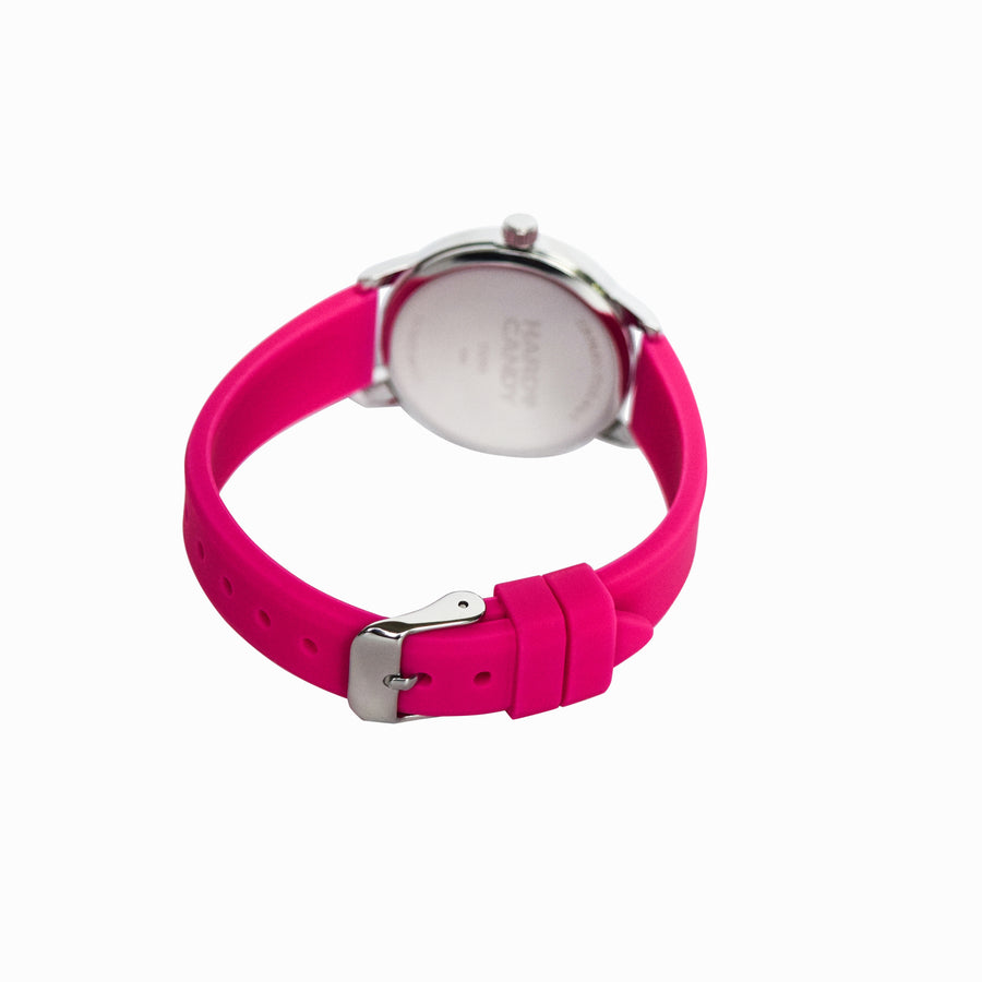 Silver Tone Silicone Strap Watch Hard Candy