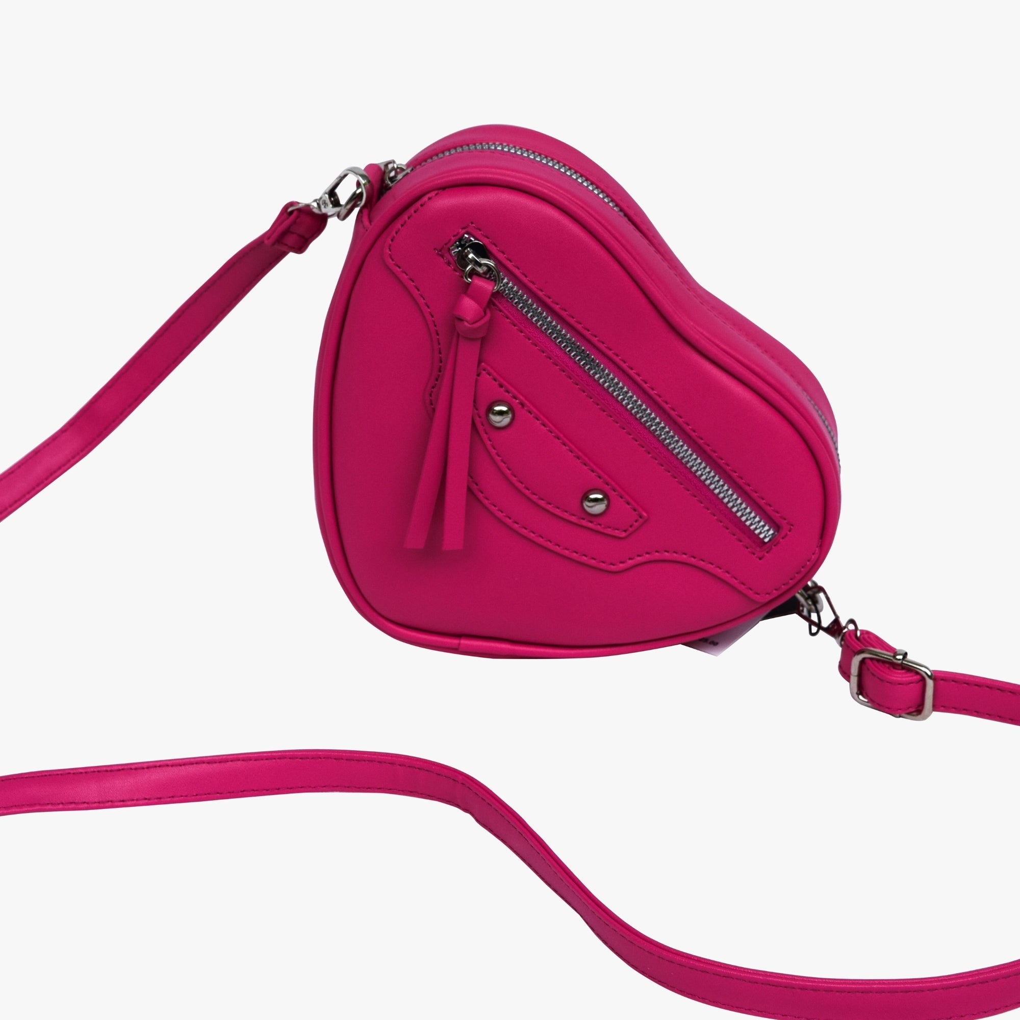 【未使用品】CHIEKO+ Leather Heart bag Heart-shaped Crossbody Leather Bag-handmade Bag-mexican Bag