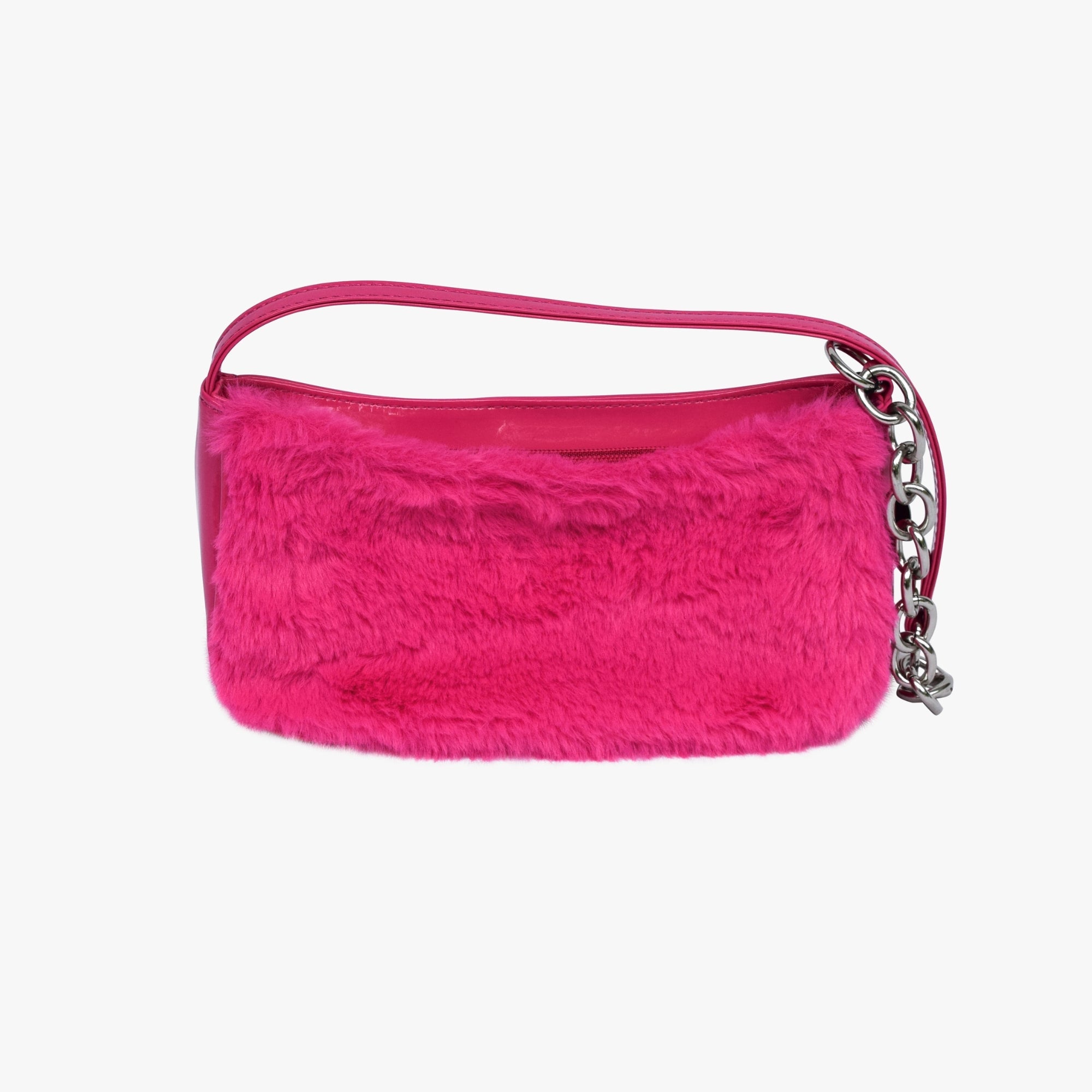 Hard Candy Suzie Vegan Leather Faux Fur Shoulder Bag Shoulder Bag