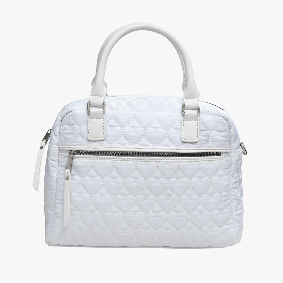 Front Of Hard Candy Viva Nylon Satchel In White
