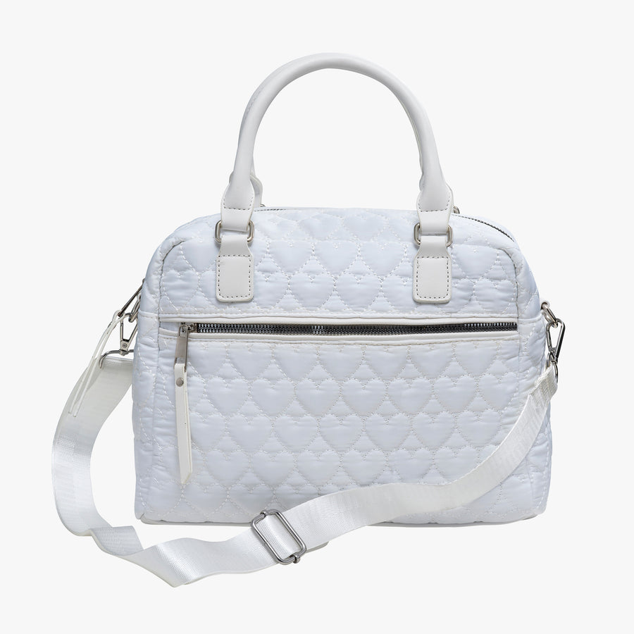 Back Of Hard Candy Viva Nylon Satchel In White