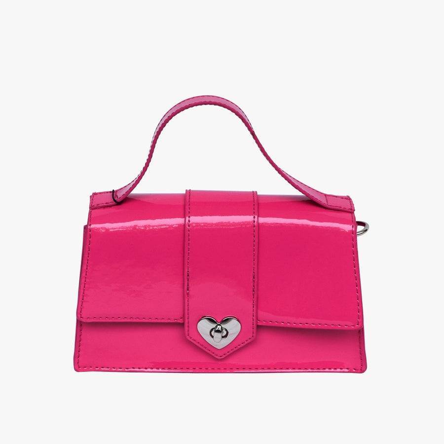 Front Of Hard Candy Suzie Vegan Leather Flap Handbag