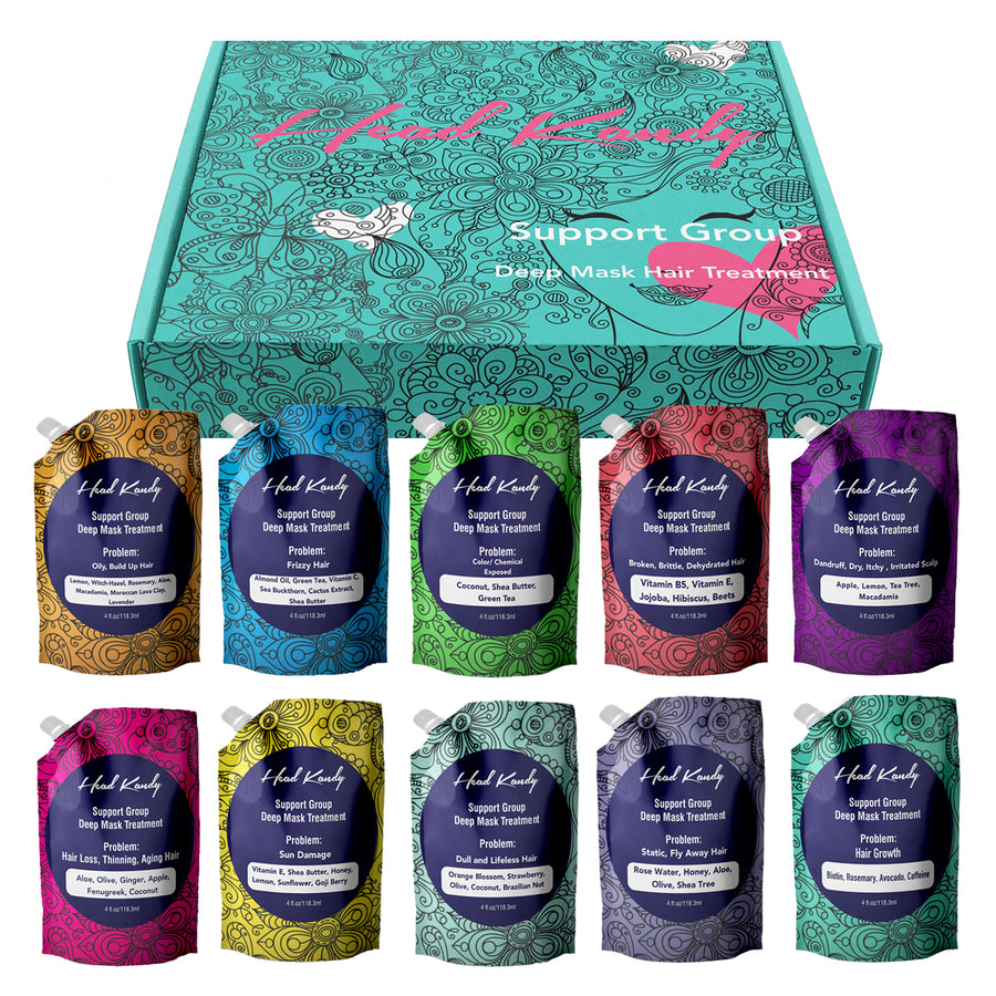 10-Piece Support Group Hair Mask Bundle