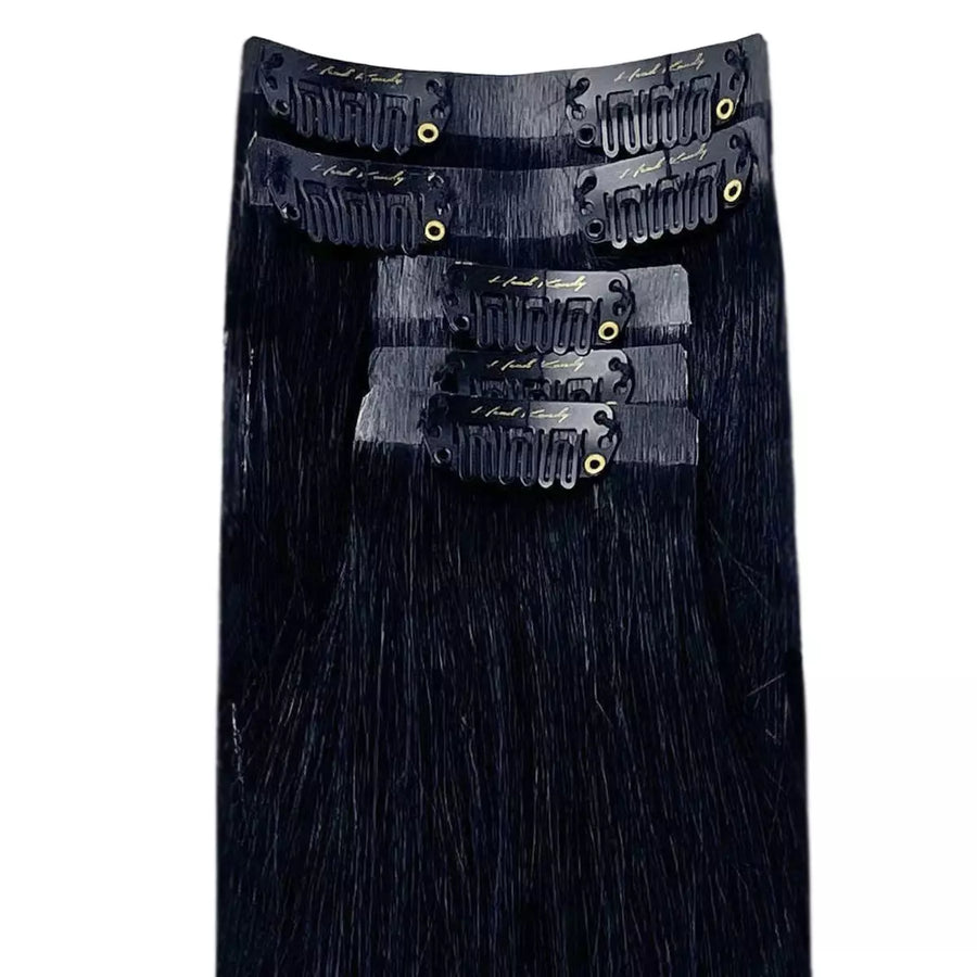 Seamless Clip-In Hair Extensions I Cleo (Jet Black)