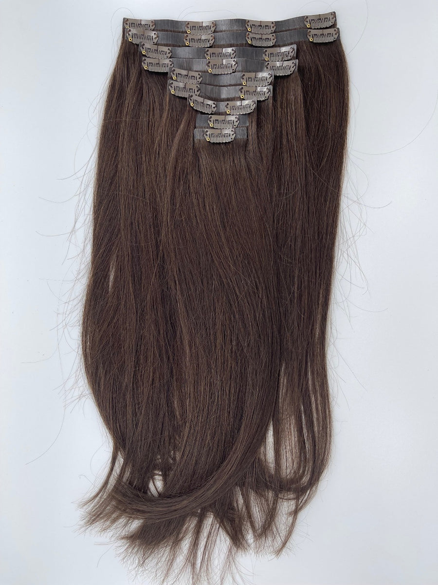 Seamless Clip-In Hair Extensions I Geneveive (Espresso)