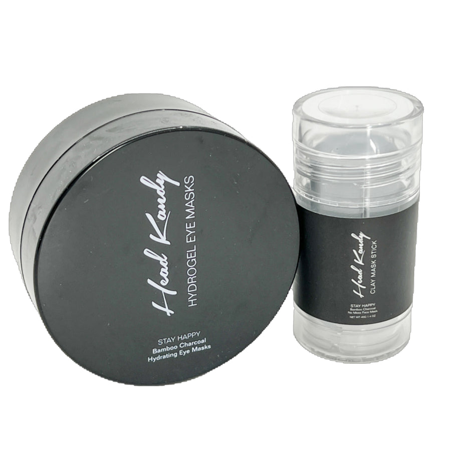 Stay Happy Charcoal Facial Deal, Hydrogel Eye Masks + Clay Stick Mask