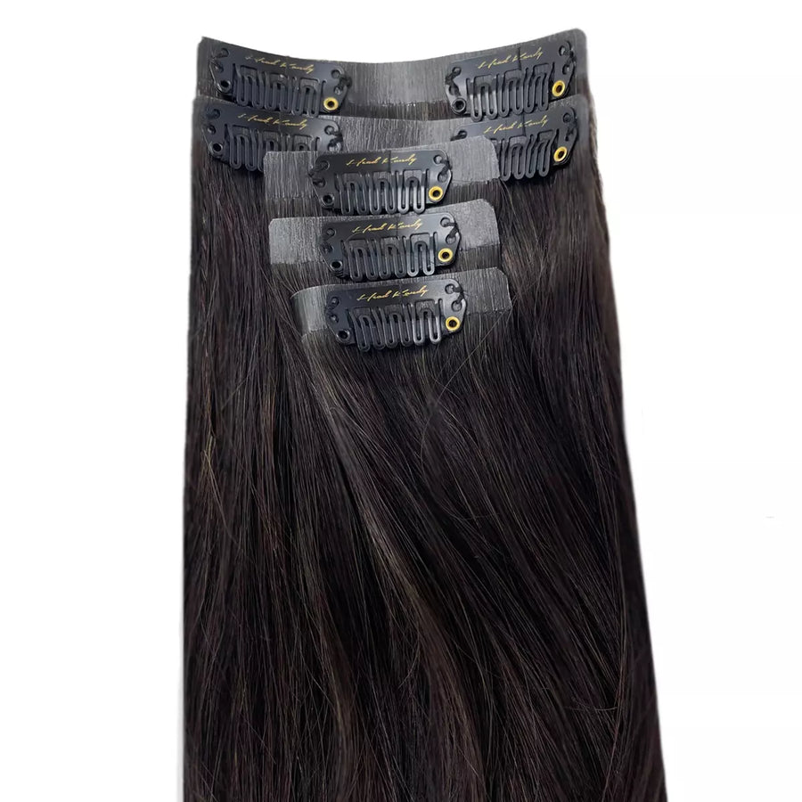 Seamless Clip-In Hair Extensions I Geneveive (Espresso)