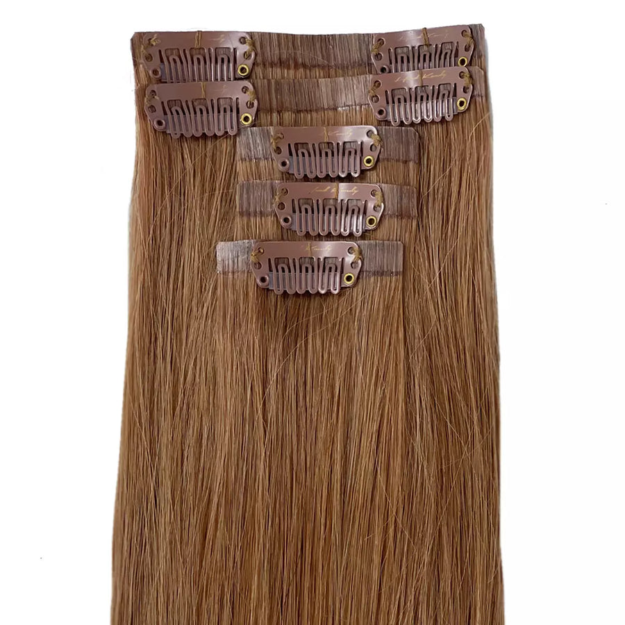 Seamless Clip-In Hair Extensions I Penny (Strawberry Blonde)
