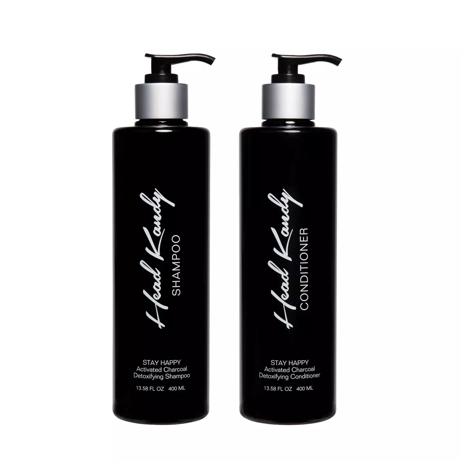 Stay Happy Charcoal Detoxifying Shampoo & Conditioner Head Kandy