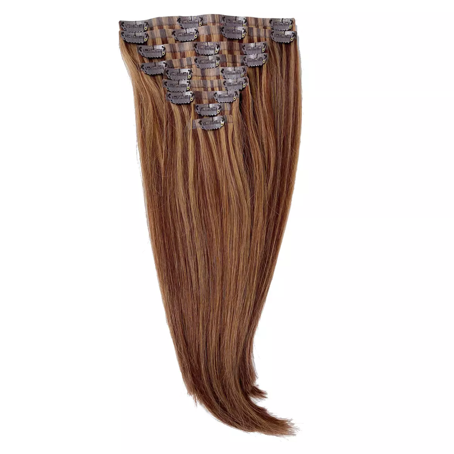 Seamless Clip-In Hair Extensions I Stella (Strawberry/Copper)