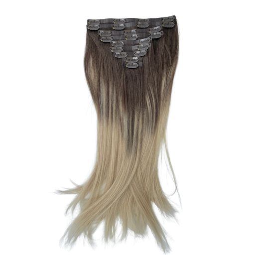 Seamless Clip-In Hair Extensions I Diva (Dark Rooted Average Blonde)