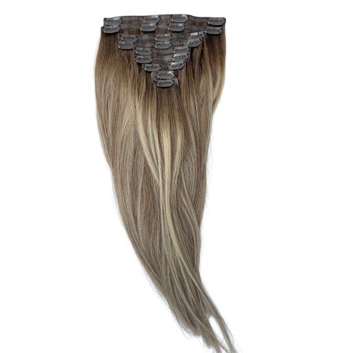Seamless Clip-In Hair Extensions I Joy (Rooted Dark Blonde)